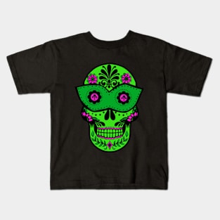 Colorful Sugar Skull Tee Kids T-Shirt